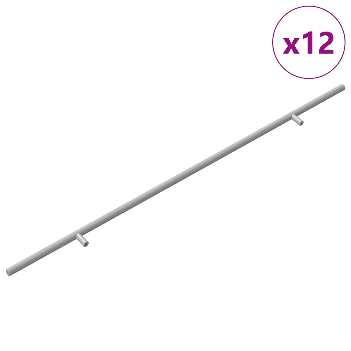Cabinet Handle 12 pcs Silver 700mm Stainless Steel