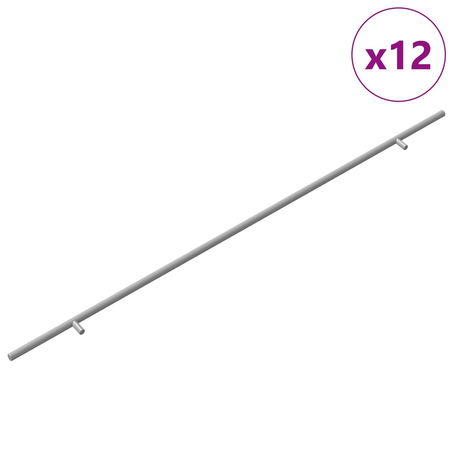 Cabinet Handle 12 pcs Silver 900 mm Stainless Steel