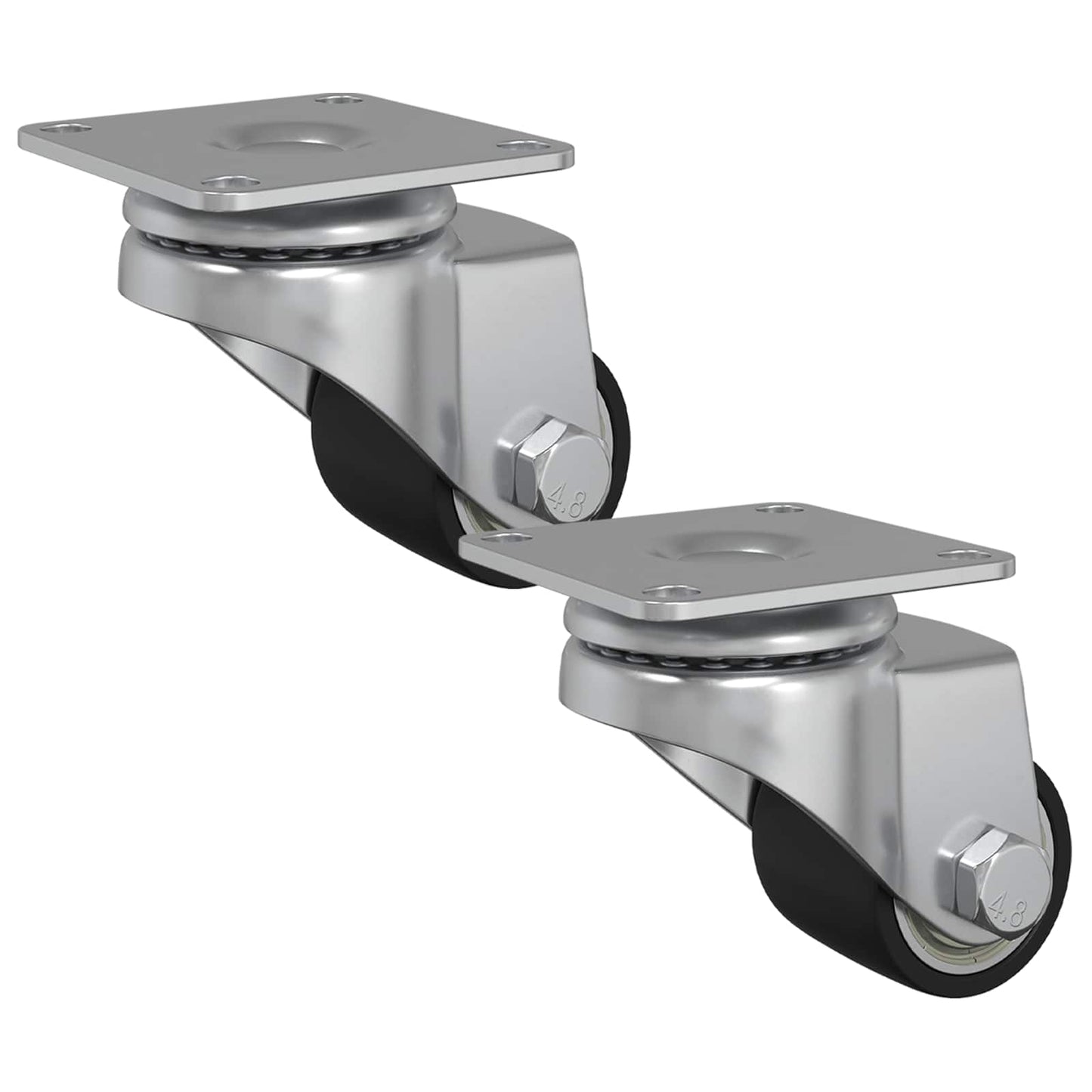 Caster 2 pcs Silver 44.1 x 44.1 x 1.95 mm Nylon