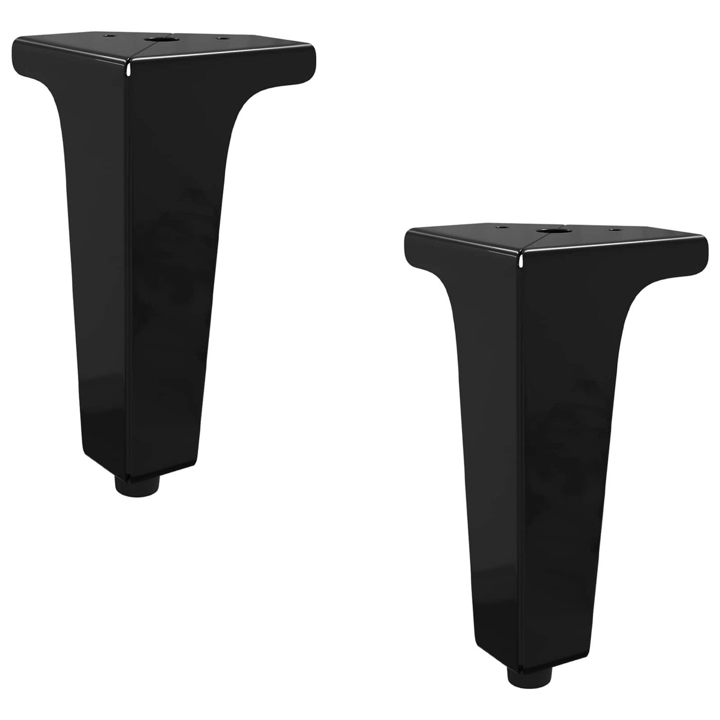 Furniture Feet 2 pcs Black 54.1 x 54.1 x 100 mm Iron