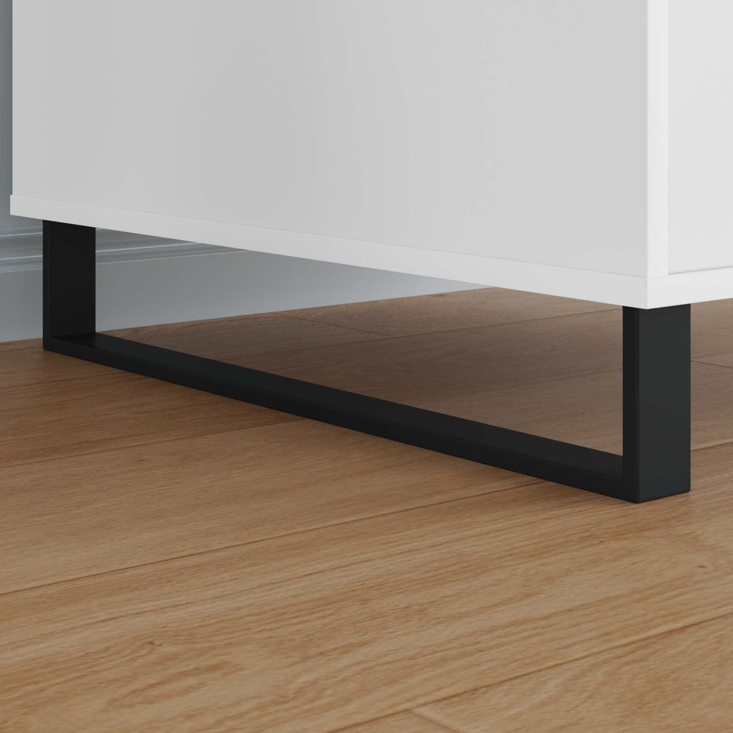 Furniture Feet 2 pcs Black 596 x 40.5 x 100 mm Iron