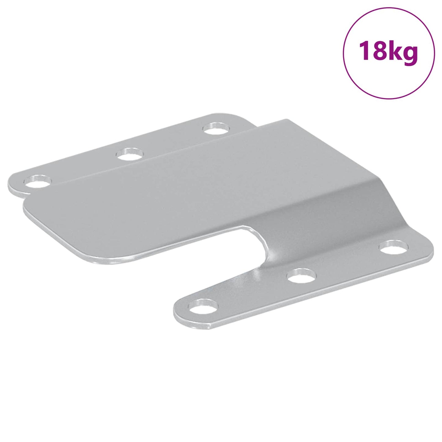 Flush Mount Bracket 419 pcs Silver 75 x 66 x 1.4 mm Steel