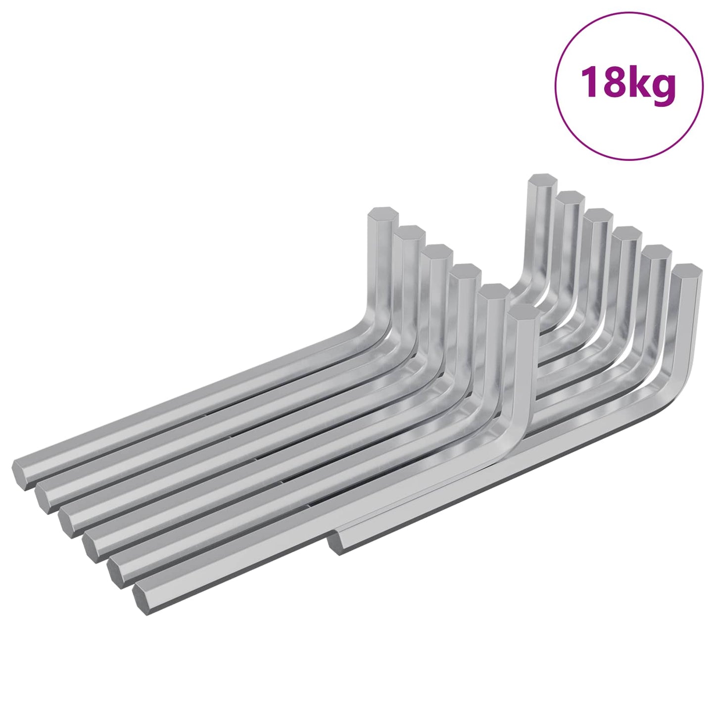 Hex Key 1800 pcs Silver 32 x 86 mm Steel