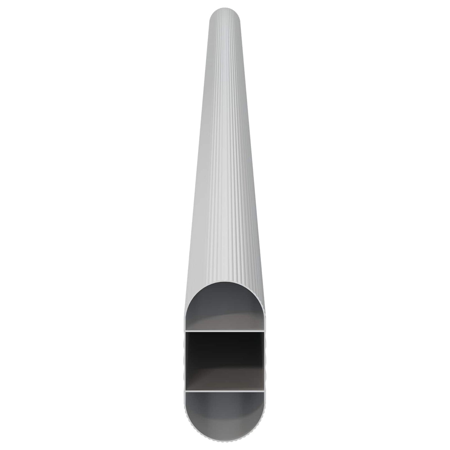 Closet Rod 12 pcs Silver 472 x 15 x 29 mm Aluminium Alloy