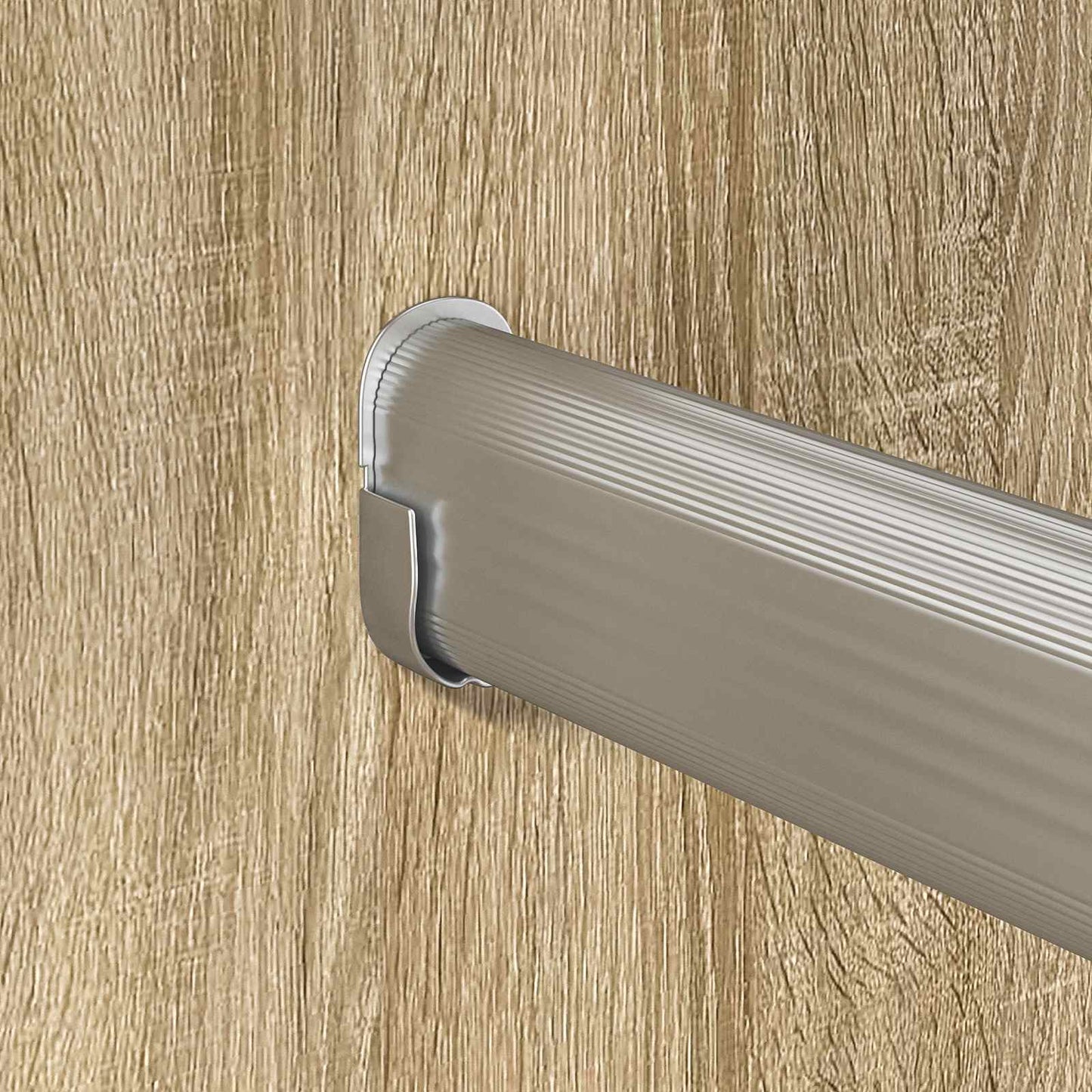 Closet Rod 12 pcs Silver 964 x 15 x 29 mm Aluminium Alloy
