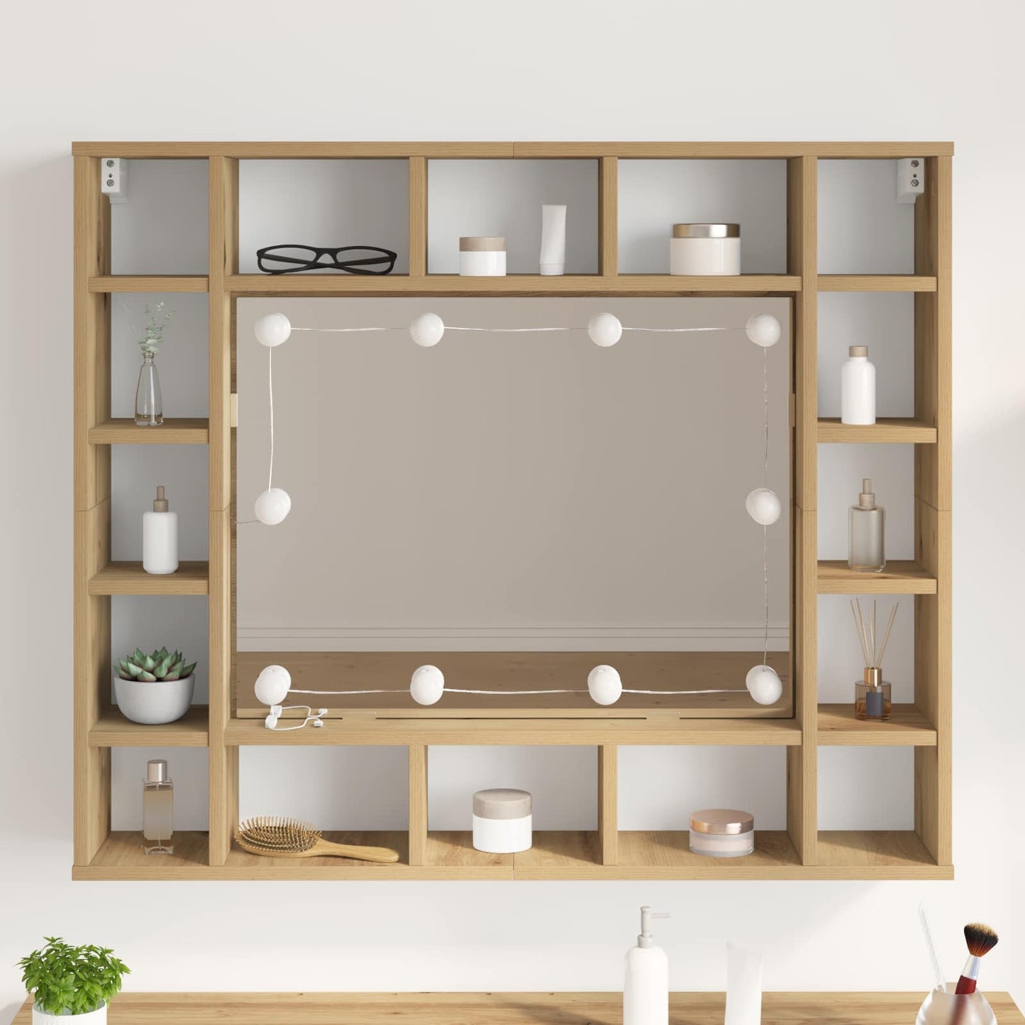 Mirror Lights White 4.5 x 4.5 x 4.7 cm Plastic