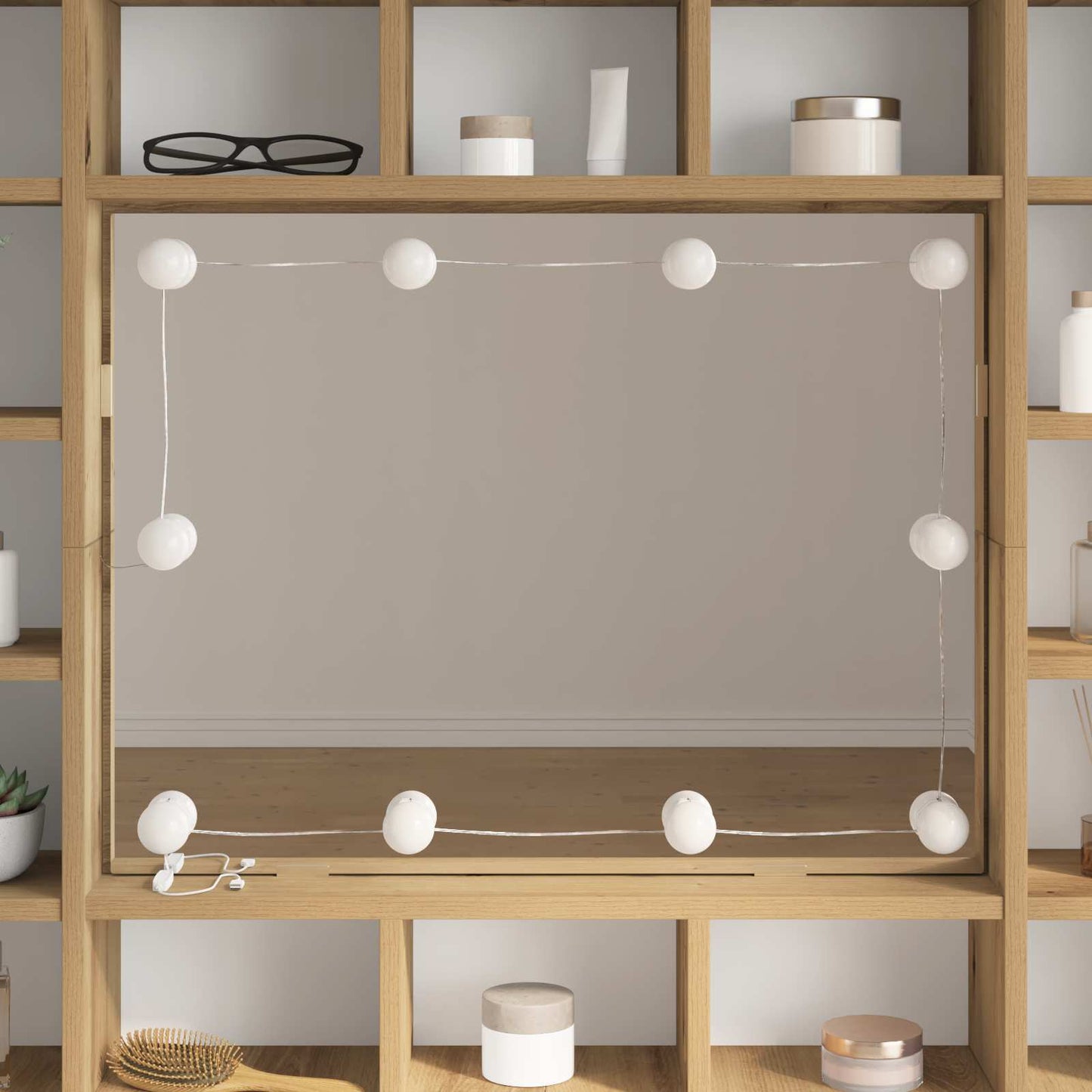 Mirror Lights 12 pcs White 4.5 x 4.5 x 4.8 cm Plastic