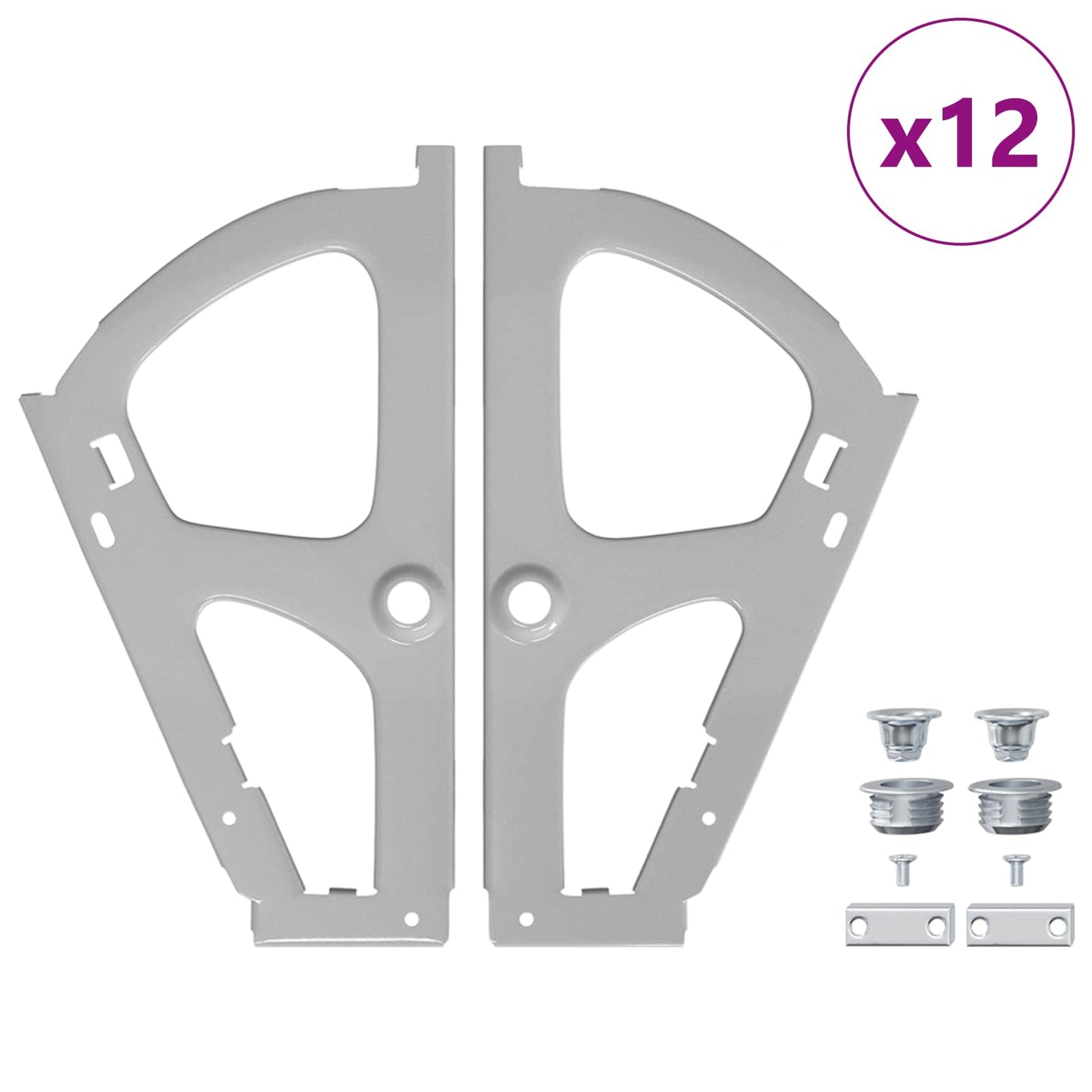 Flip Drawer Hinge 12 pcs Silver 235 x 155 x 30 mm Iron