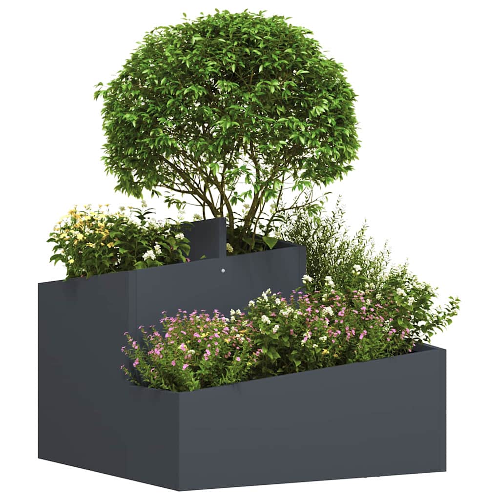 Garden Planter Anthracite 60 x 60 x 50 cm Cold-rolled Steel