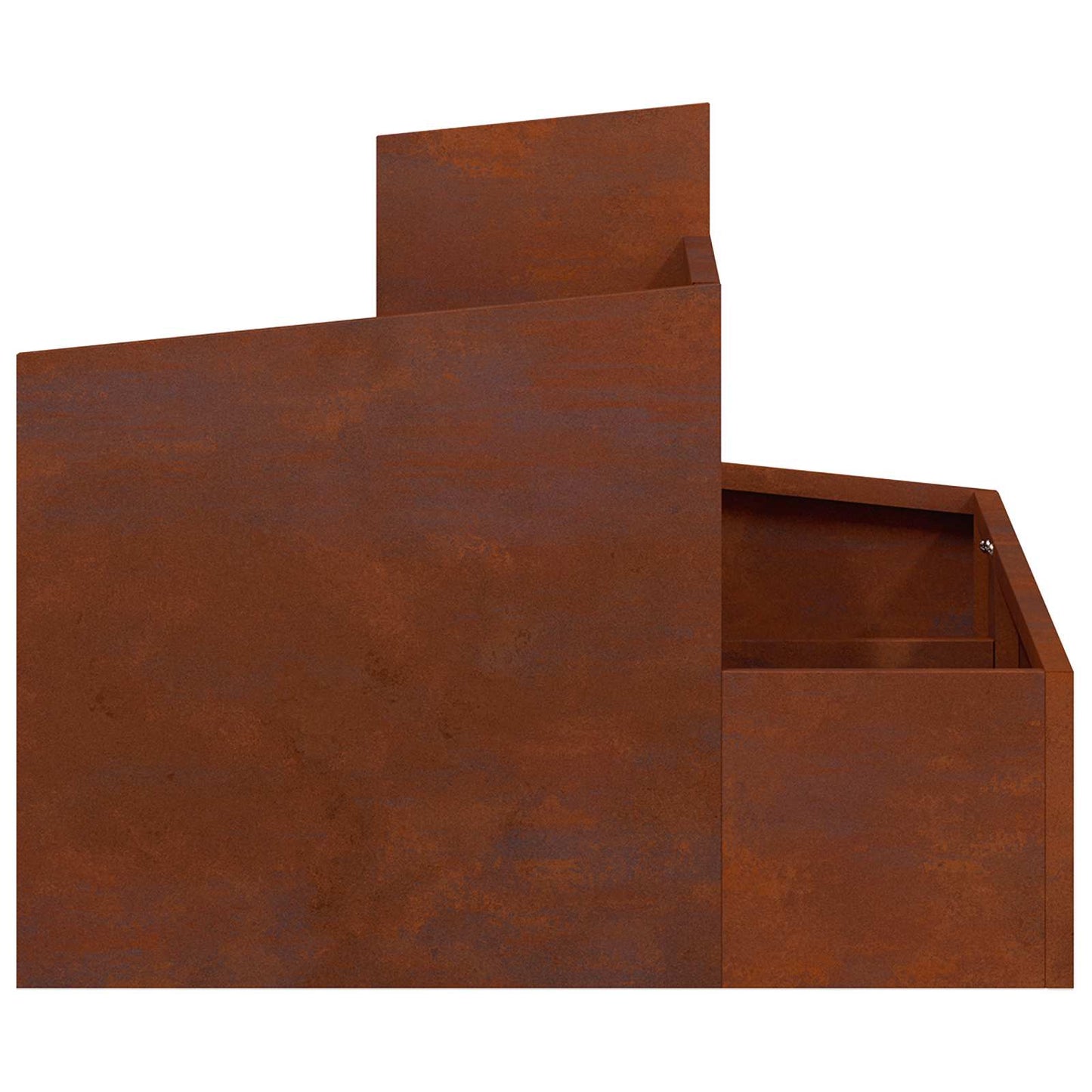 Garden Planter Brown 60 x 60 x 50 cm Weathering Steel