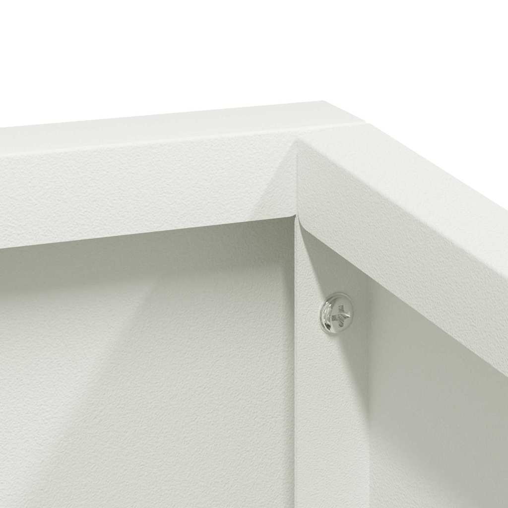Garden Planter White 80 x 80 x 50 cm Cold-rolled Steel