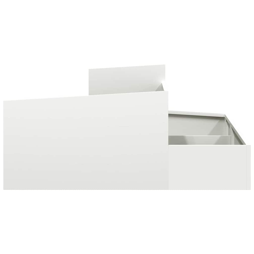 Garden Planter White 100 x 100 x 50 cm Cold-rolled Steel