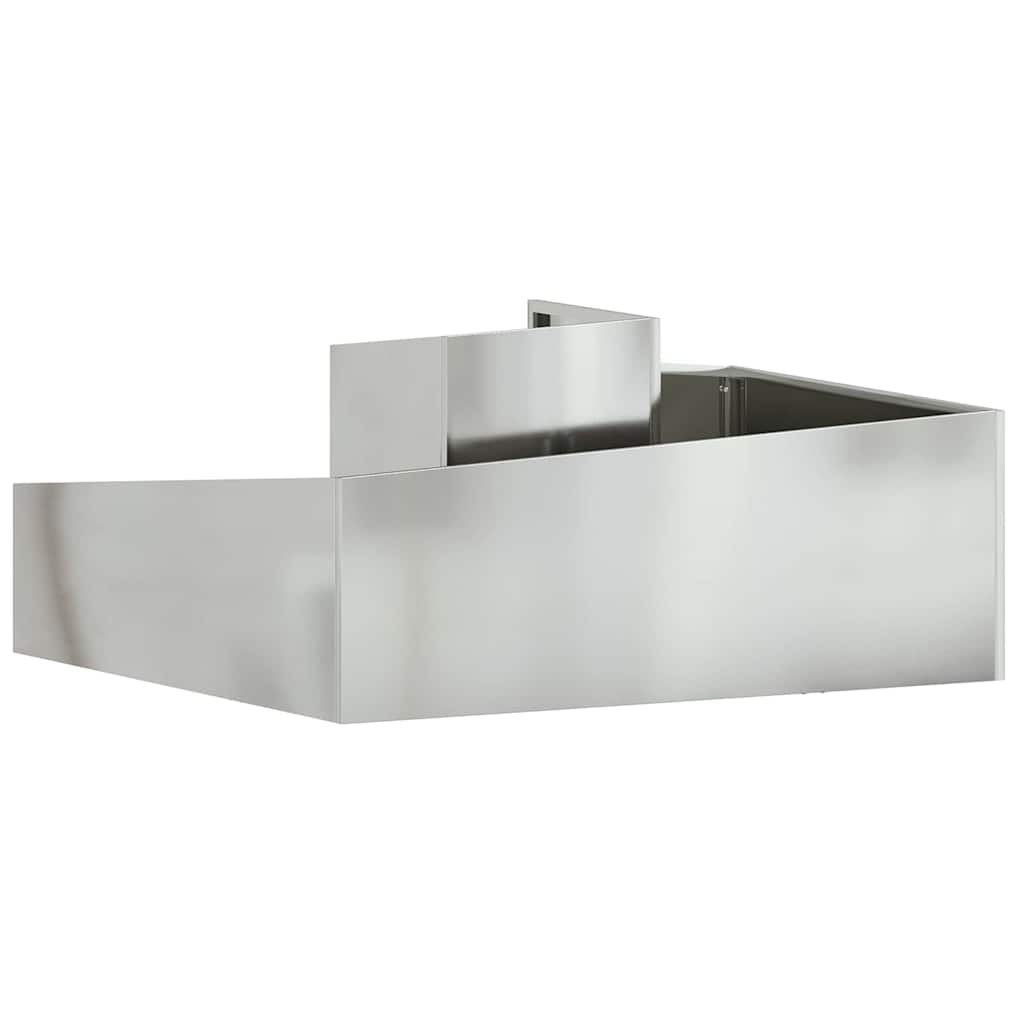 Garden Planter Silver 100 x 100 x 50 cm Galvanised Steel