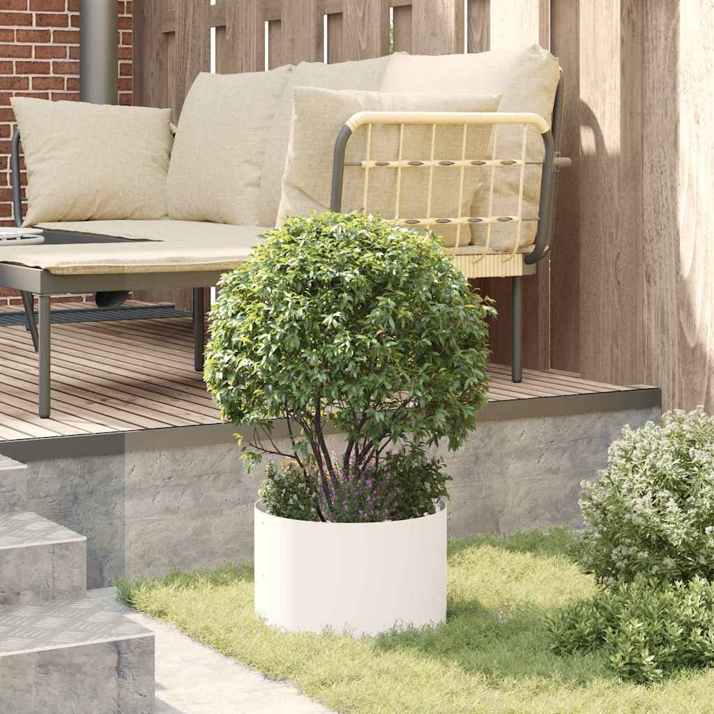 Planter Ring White 30 x 30 x 20 cm Cold-rolled Steel