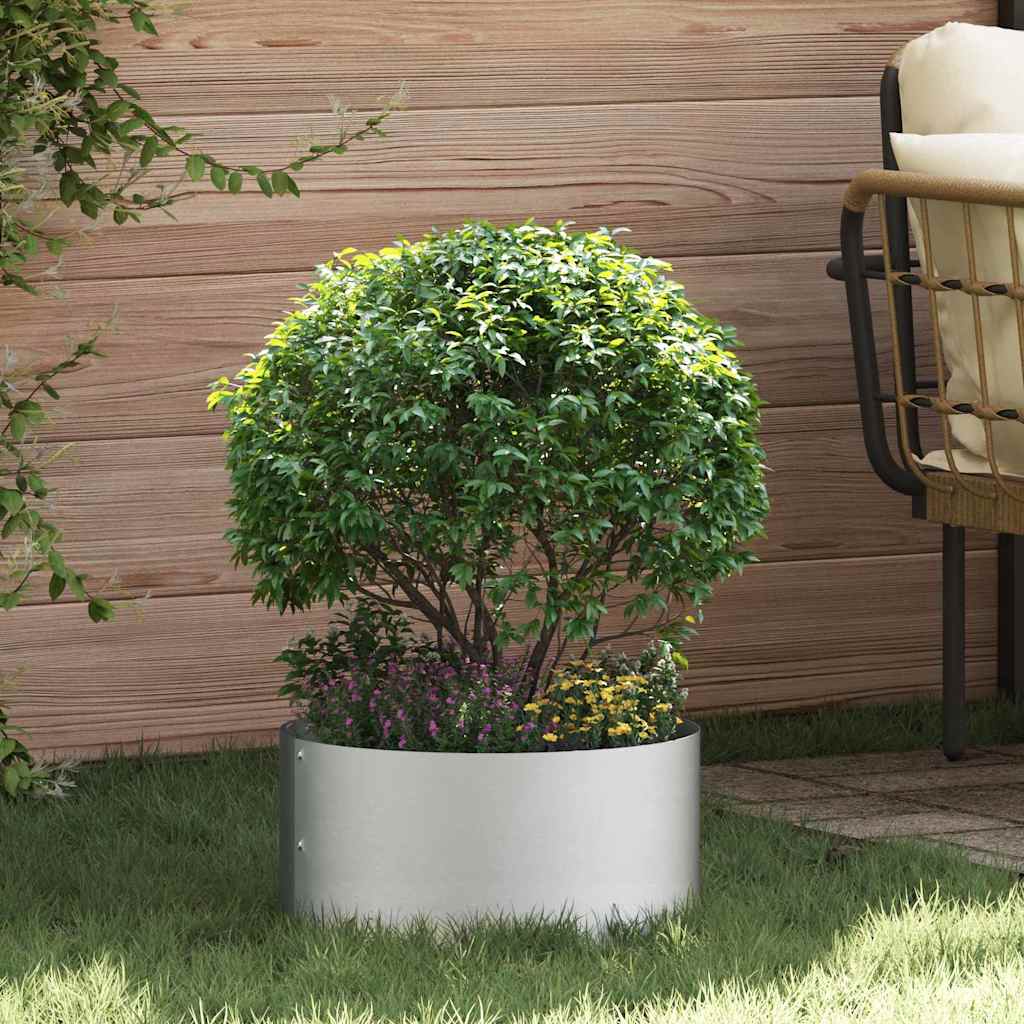 Planter Ring Silver 40 x 40 x 20 cm Galvanised Steel