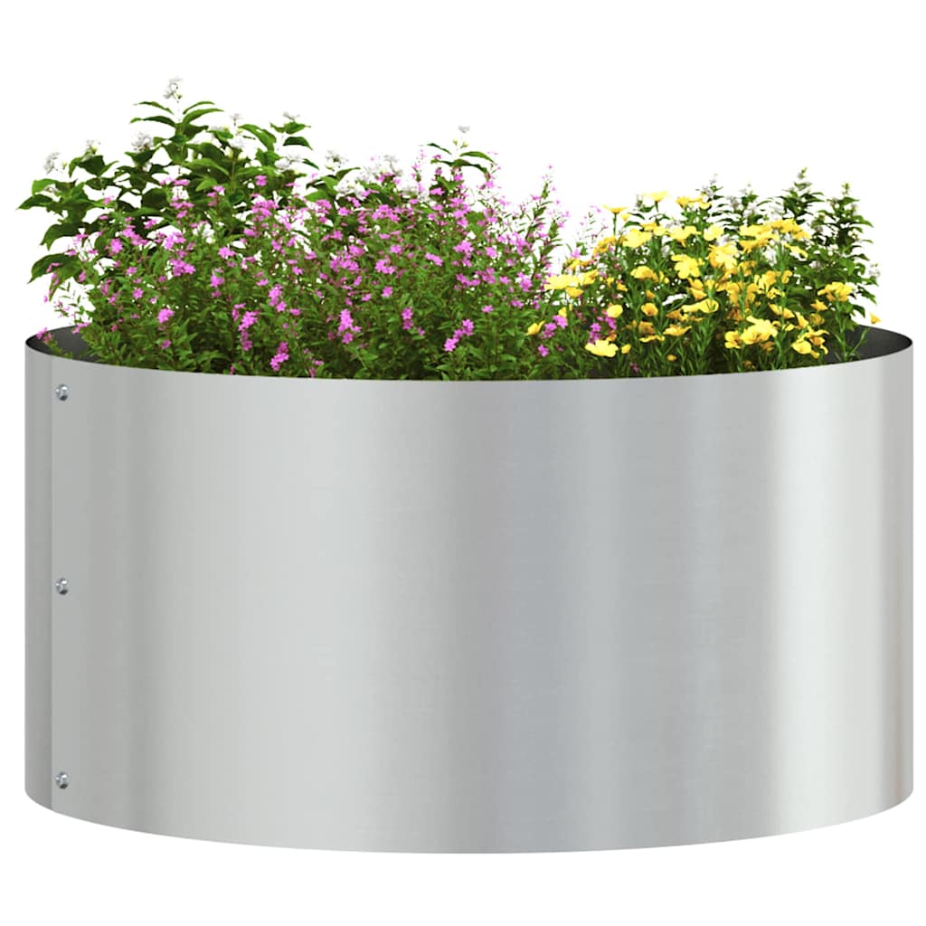 Planter Ring Silver 40 x 40 x 20 cm Galvanised Steel