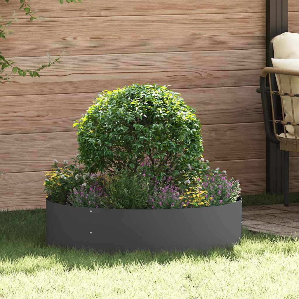 Planter Ring Black 80 x 80 x 20 cm Cold-rolled Steel