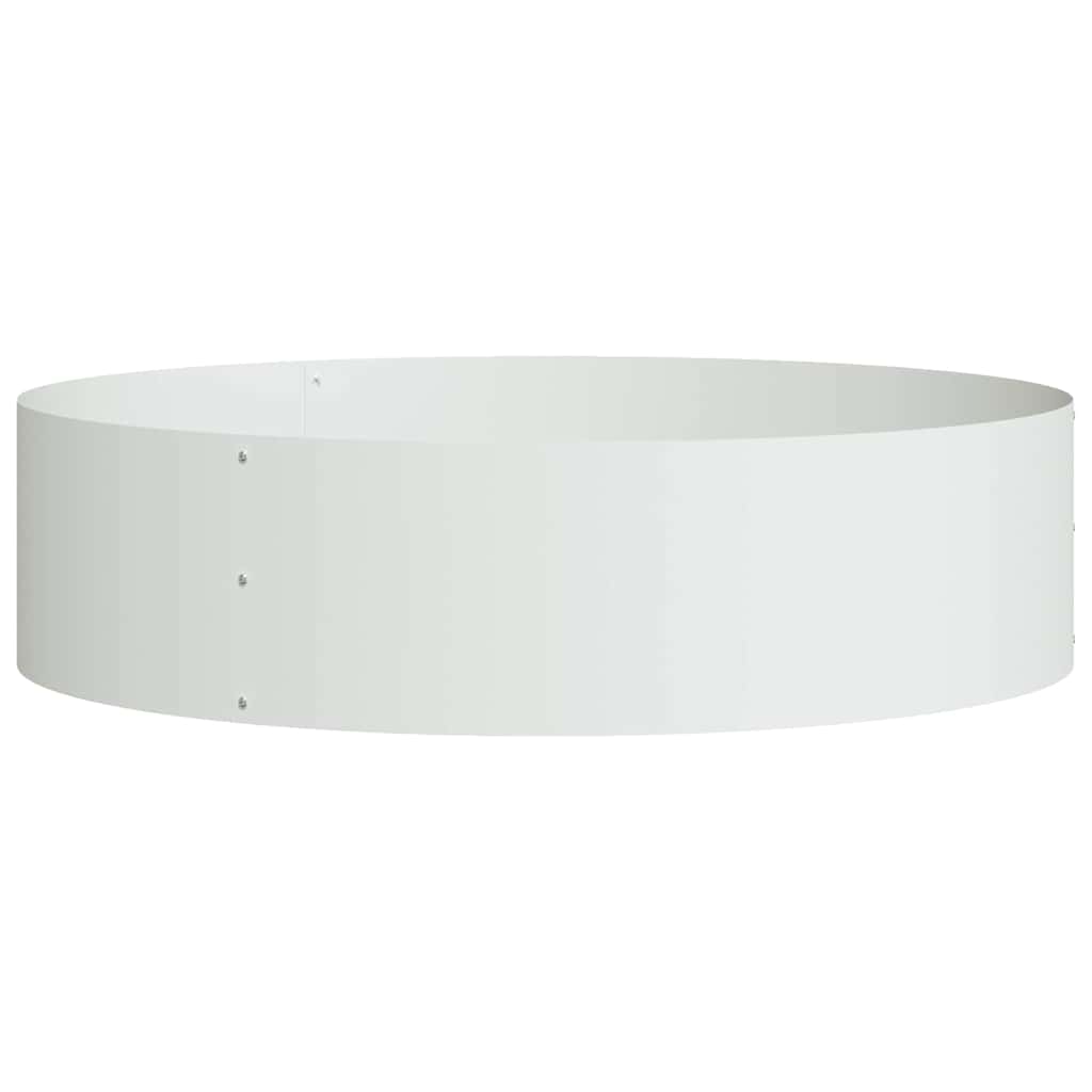 Planter Ring White 80 x 80 x 20 cm Cold-rolled Steel