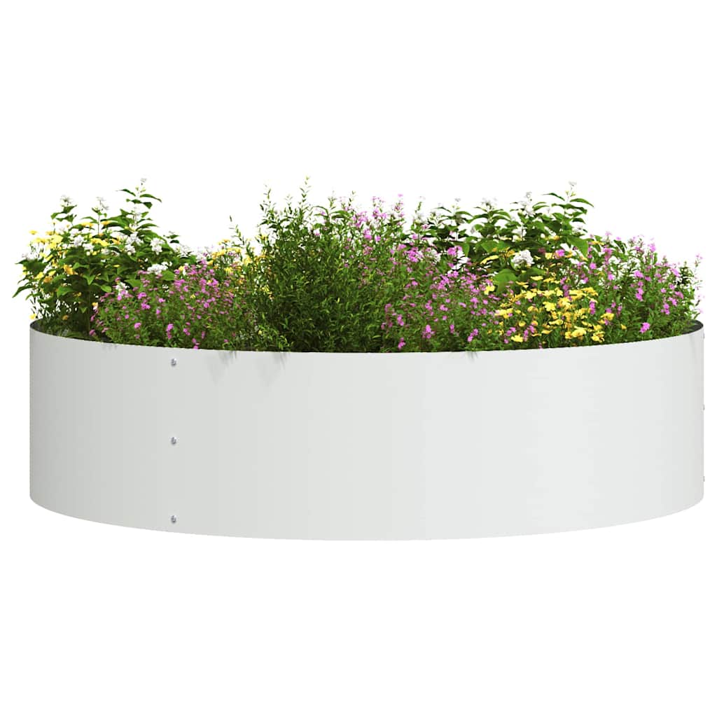 Planter Ring White 80 x 80 x 20 cm Cold-rolled Steel
