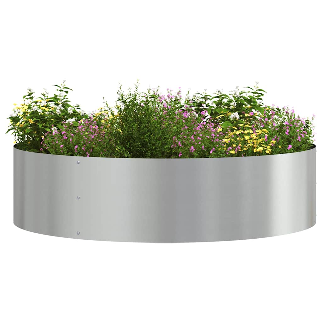 Planter Ring Silver 80 x 80 x 20 cm Galvanised Steel