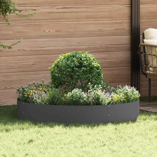 Planter Ring 5 pcs Black 120 x 120 x 20 cm Cold-rolled Steel