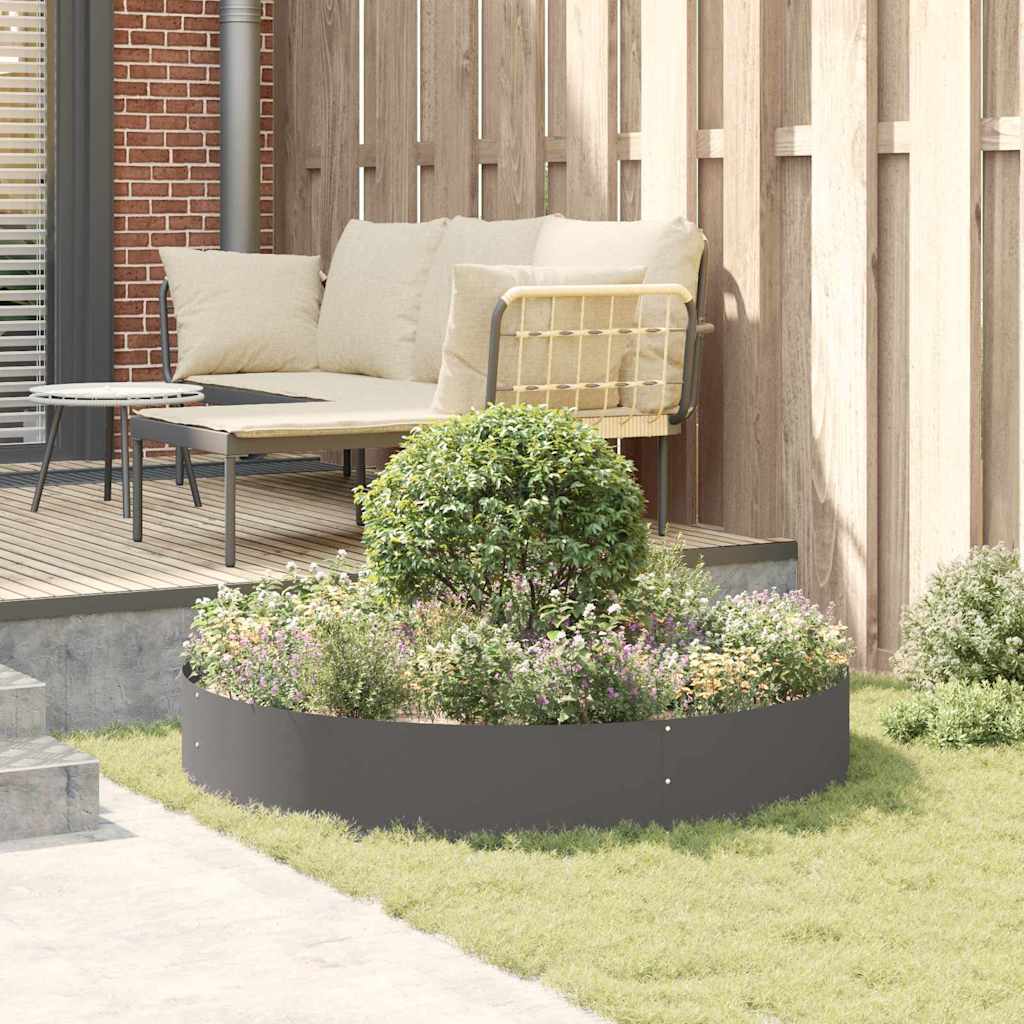 Planter Ring 5 pcs Black 120 x 120 x 20 cm Cold-rolled Steel