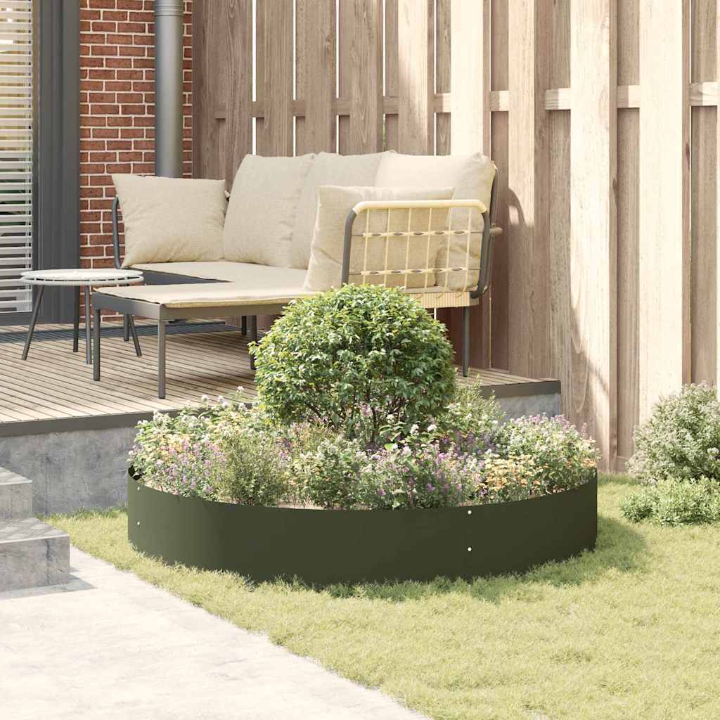 Planter Ring Olive Green 120 x 120 x 20 cm Cold-rolled Steel