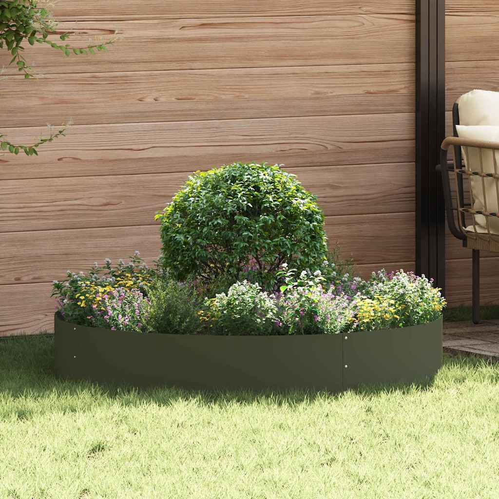 Planter Ring 5 pcs Olive Green 120 x 120 x 20 cm