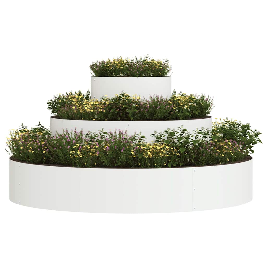 Garden Planter White 120 x 120 x 20 cm Cold-rolled Steel