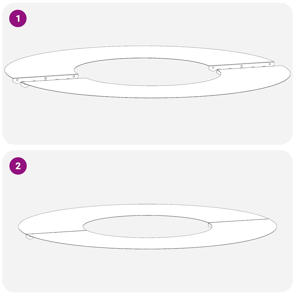 suitable for Flat Tree Ring Silver Ø30 / 60 cm Galvanised steel