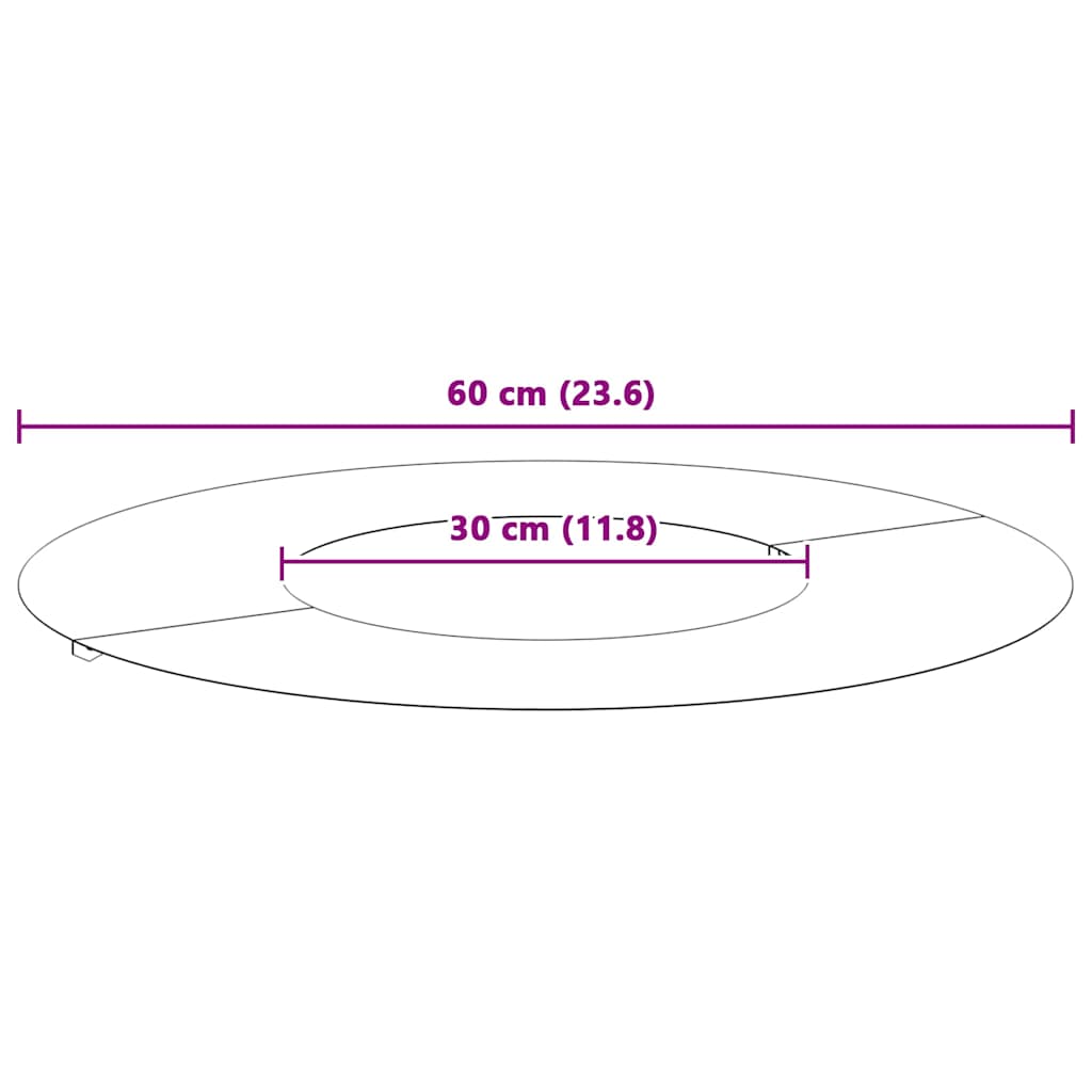 suitable for Flat Tree Ring Silver Ø30 / 60 cm Galvanised steel