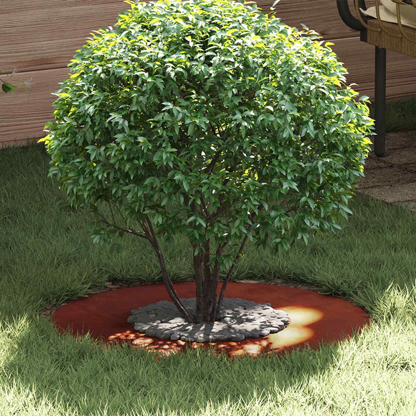 suitable for Flat Tree Ring Brown Ø30 / 60 cm Weathering Steel