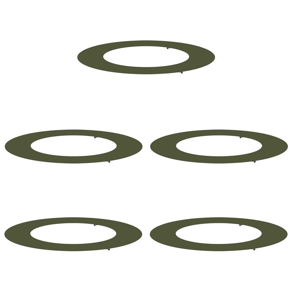 suitable for Flat Tree Rings 5 pcs Olive green Ø50 / 80 cm Steel