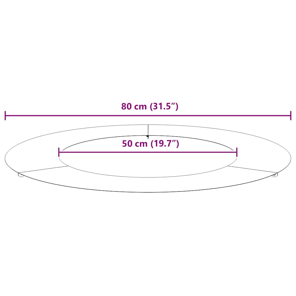 suitable for Flat Tree Rings 5 pcs Silver Ø50 / 80 cm