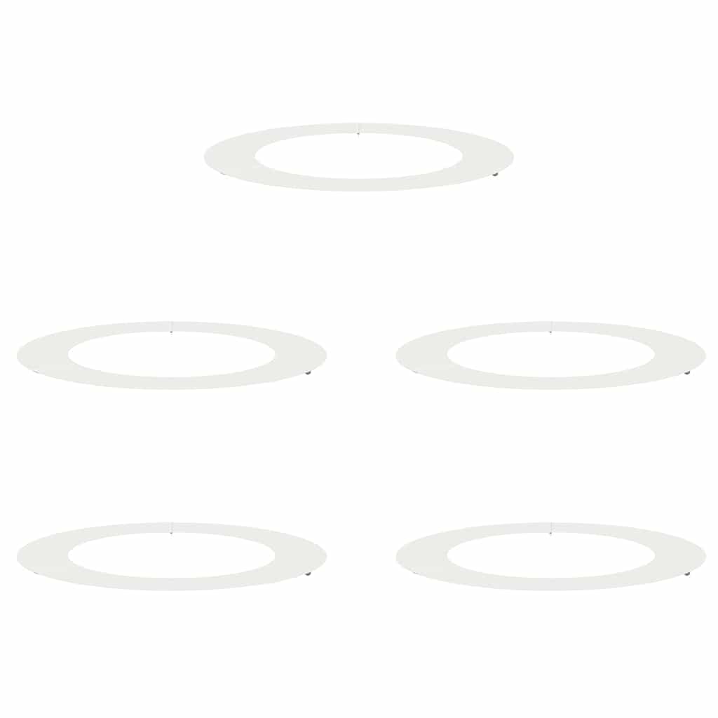 suitable for Flat Tree Rings 5 pcs White Ø60 / 90 cm Steel