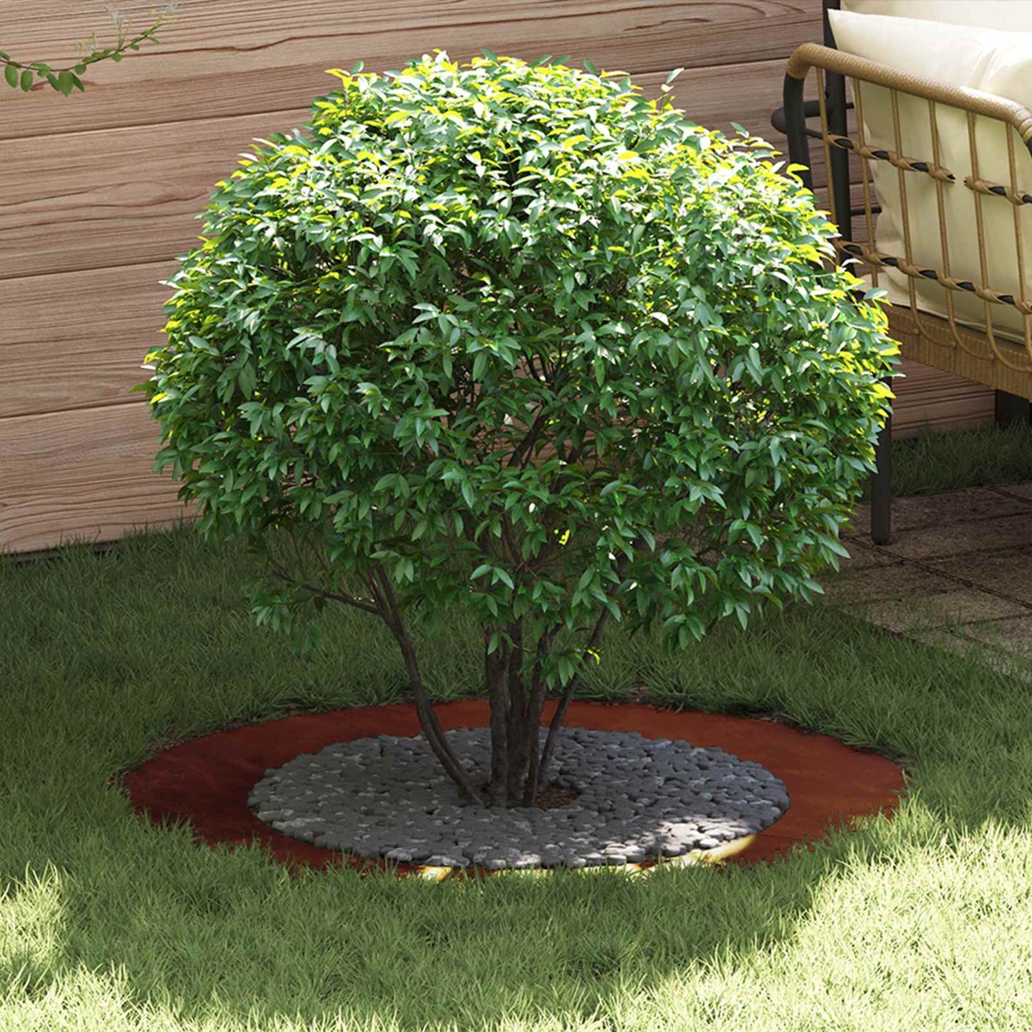suitable for Flat Tree Ring Brown Ø60 / 90 cm Weathering Steel