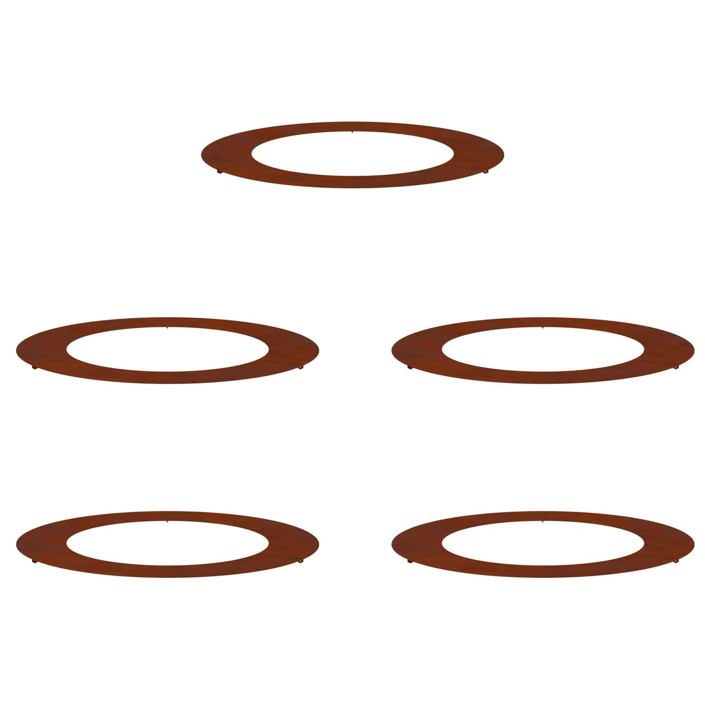 suitable for Flat Tree Rings 5 pcs Brown Ø60 / 90 cm