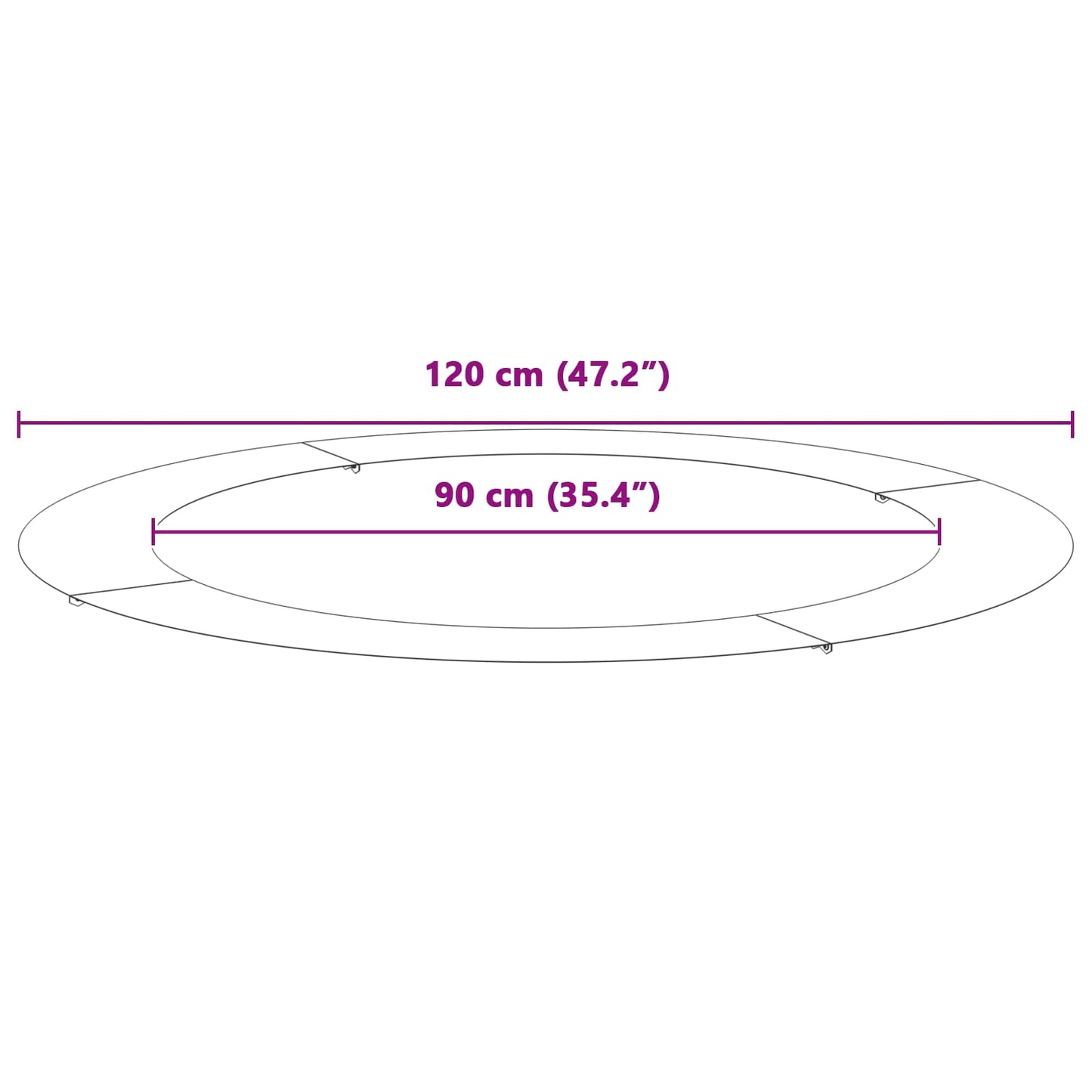 suitable for Flat Tree Rings 5 pcs Brown Ø60 / 90 cm