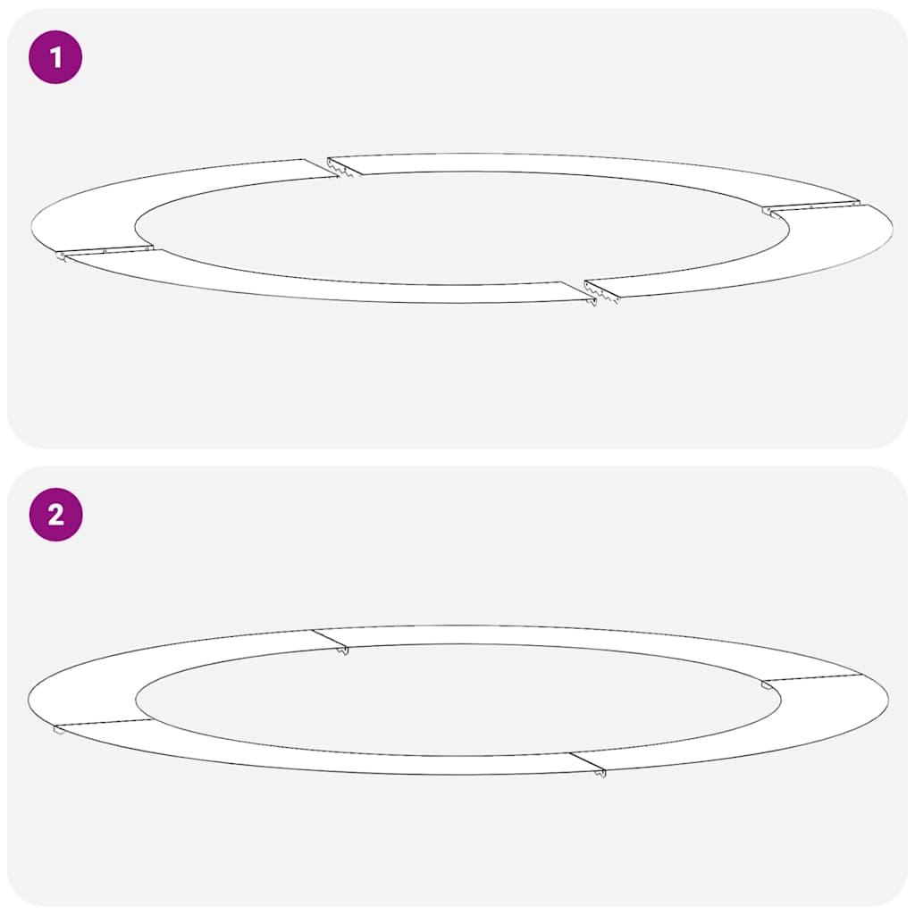 suitable for Flat Tree Rings 5 pcs Black Ø90 / 120 cm Steel