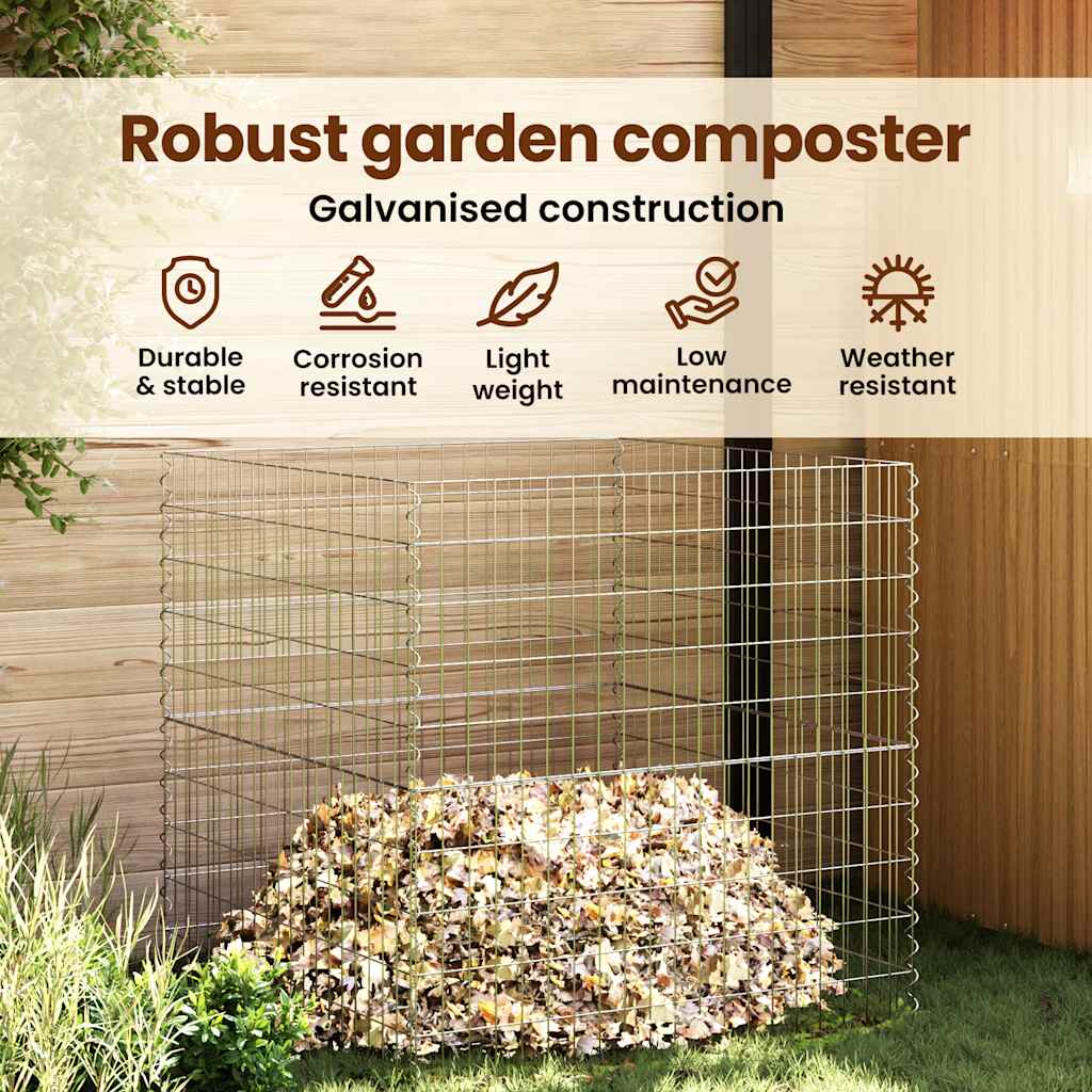 Square Composter 50 x 50 x 50 cm Iron