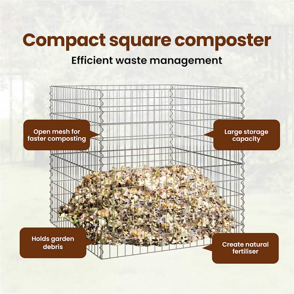 Square Composter 50 x 50 x 50 cm Iron