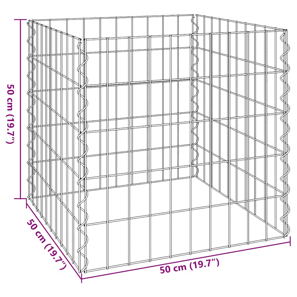 Square Composter 50 x 50 x 50 cm Iron