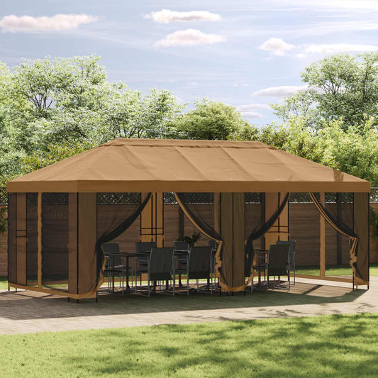 Gazebo Frame Without Gazebo Fabric 6 x 3 m Black Steel