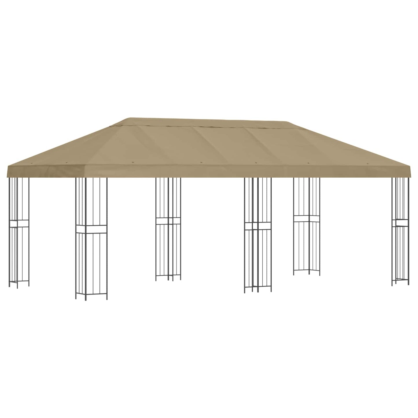 Garden Gazebo 6 x 3 m Beige Polyester and Steel 190 gsm