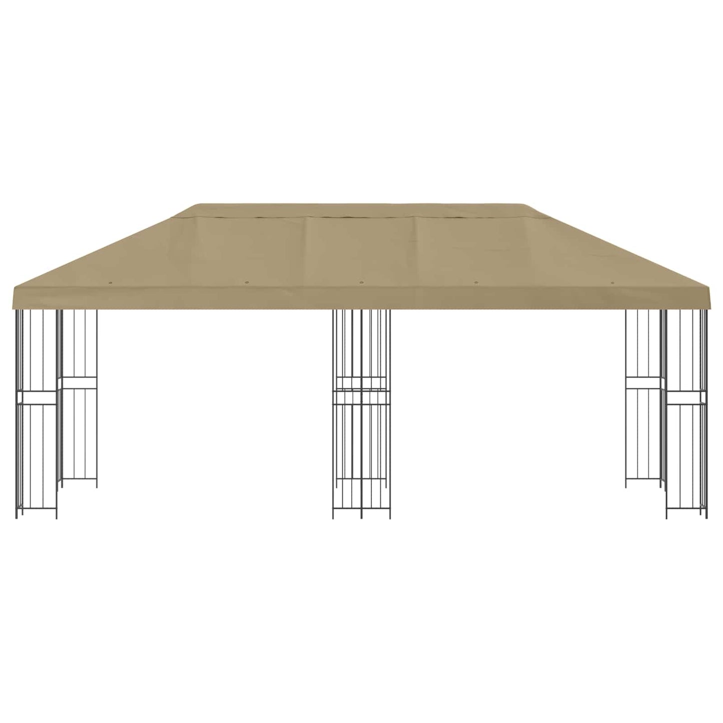 Garden Gazebo 6 x 3 m Beige Polyester and Steel 190 gsm