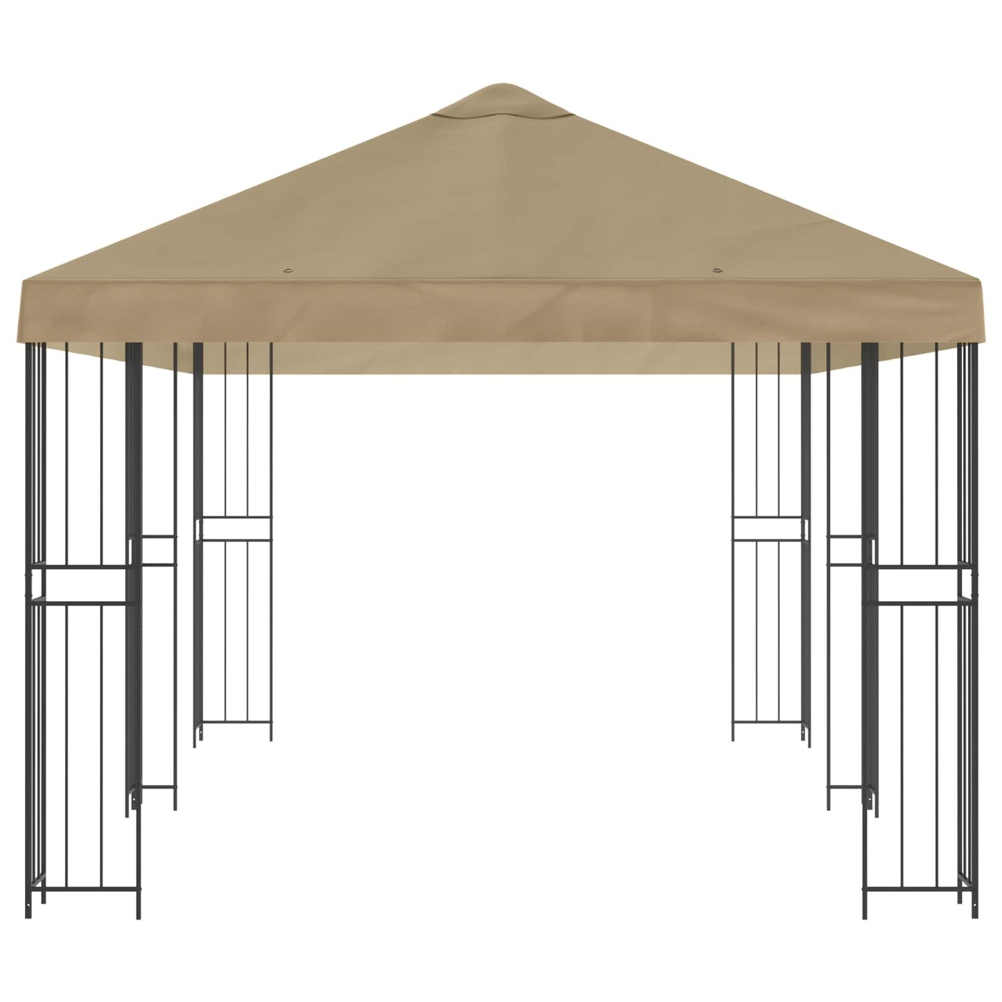 Garden Gazebo 6 x 3 m Beige Polyester and Steel 190 gsm