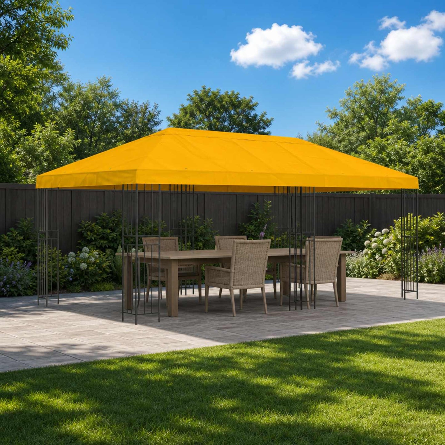 6 x 3 m Yellow Polyester and Steel 190