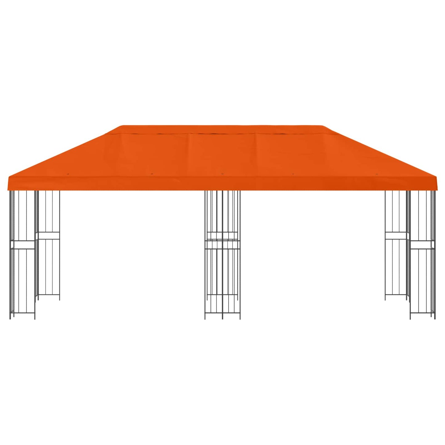 Garden Gazebo 6 x 3 m Orange Polyester and Steel 190 gsm