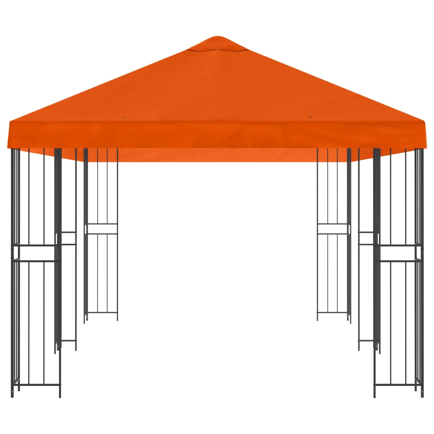 Garden Gazebo 6 x 3 m Orange Polyester and Steel 190 gsm