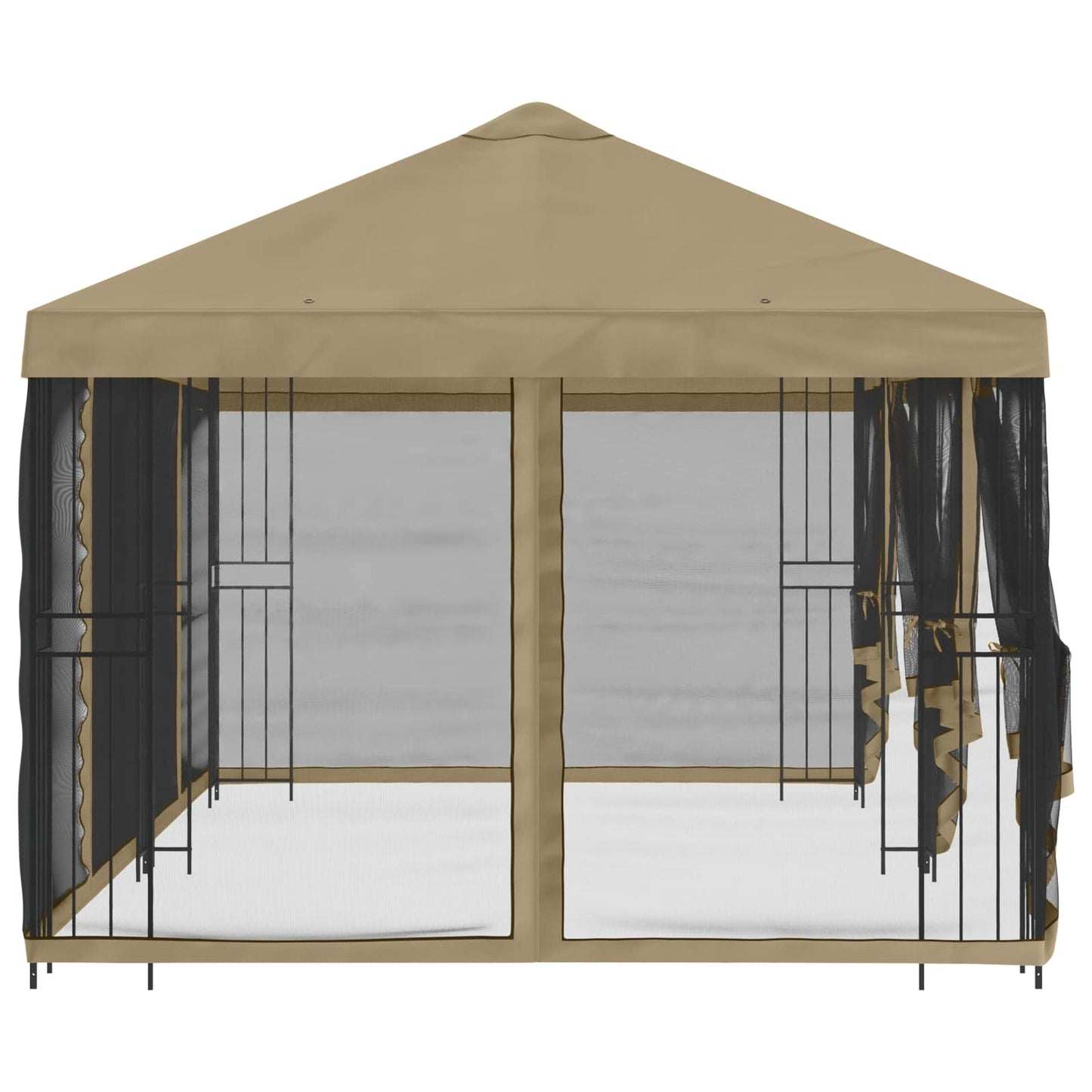 6 x 3 m Beige Polyester and Steel 190 gsm